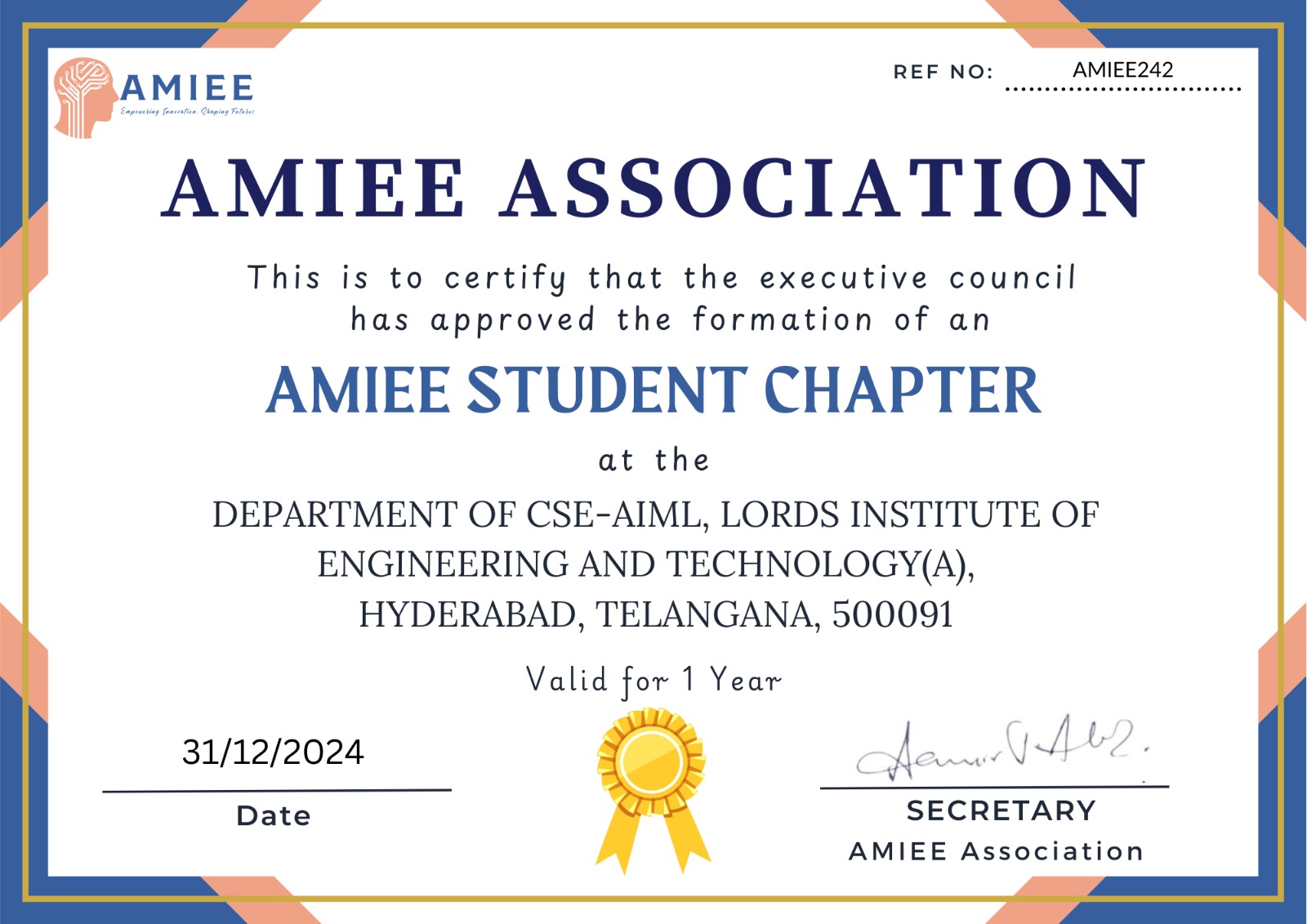 Lords Institute of Engineering and Technology - Dept of CSE AI ML